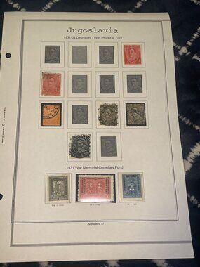 Vintage Yugoslavia Stamp Collection 1918-1975 468 Stamps Mint & Used Album Posta